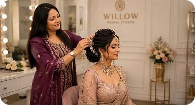 Hairstyling services for bridal events